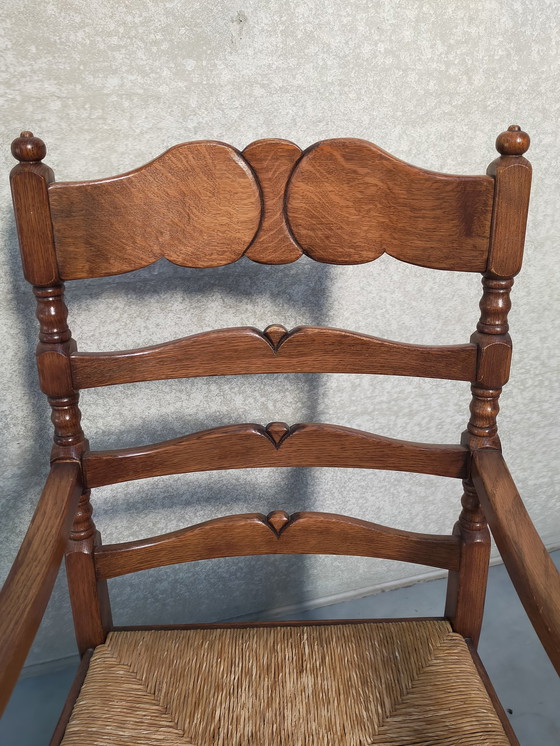 Image 1 of Fauteuil avec assise en jonc