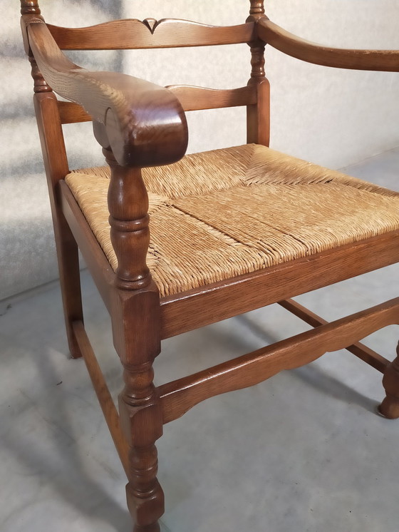 Image 1 of Fauteuil avec assise en jonc