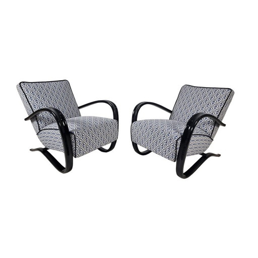 Paire de fauteuils vintage H 269 par Jindřich Halabala pour Up Závody, Tchécoslovaquie 1940