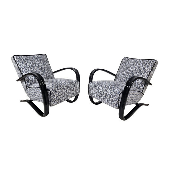 Image 1 of Paire de fauteuils vintage H 269 par Jindřich Halabala pour Up Závody, Tchécoslovaquie 1940