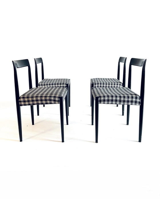 Image 1 of 4X Chaise de salle à manger vintage Lübke '70s