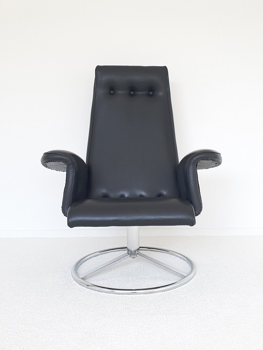 Fauteuil pivotant Goldsiegel des années 1970