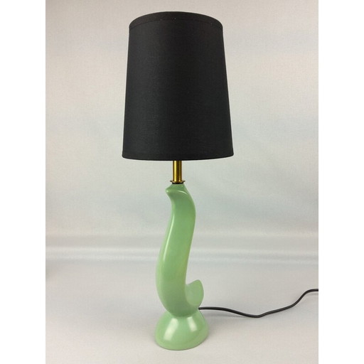 Lampe oiseau zoomorphe en céramique, 1950