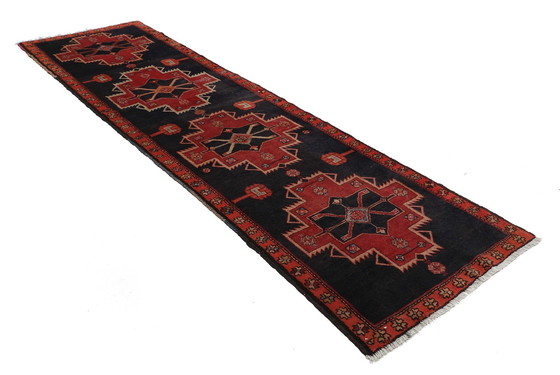 Image 1 of Tapis persan original noué à la main Ardebil Ancien 371 X 100 cm Top condition