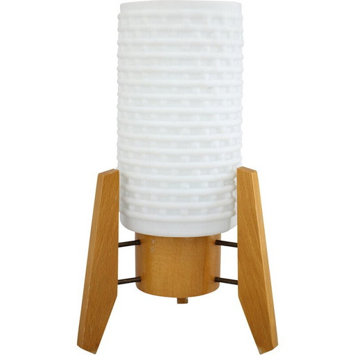 Lampe de table vintage Rocket par Drevopodnik Humpolec, Tchécoslovaquie années 1960