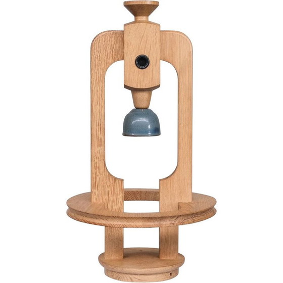 Image 1 of Suspension vintage en bois de chêne par Guillerme et Chambron, France 1960