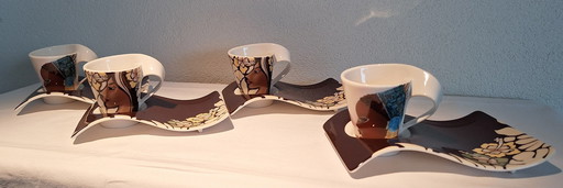 4x Ltd Ed. Villeroy & Boch Tasses à espresso New Wave