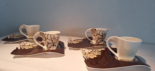 4x Ltd Ed. Villeroy & Boch Tasses à espresso New Wave