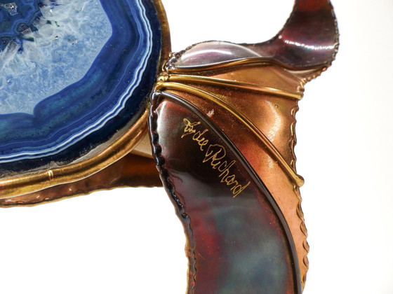 Image 1 of Lampe Brutaliste Poisson En Laiton Et Agathe Richard Faure 1980