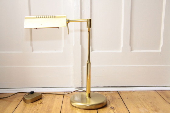 Image 1 of Lampe de bureau Laiton Variateur années 70 Vintage