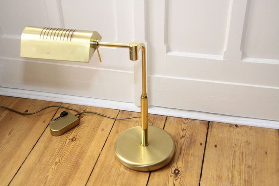 Image 1 of Lampe de bureau Laiton Variateur années 70 Vintage