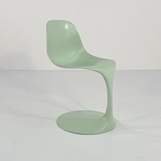 Chaise tulipe en menthe de Rudi Bonzanini pour Tecnosalotto, 1960S