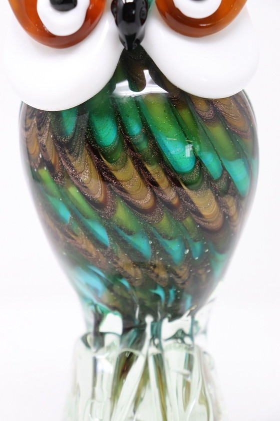 Image 1 of Hibou en verre de Murano, 1980S