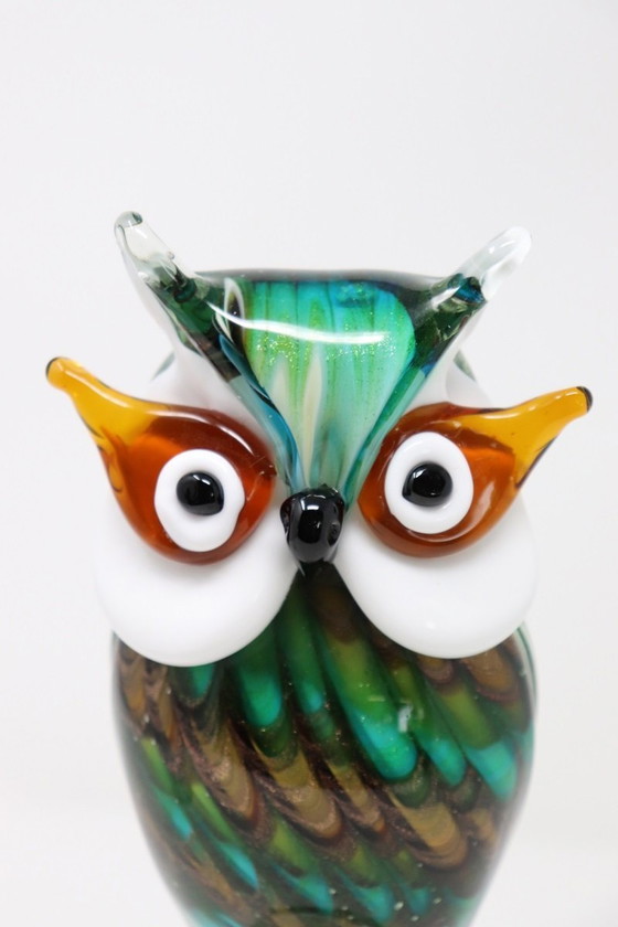 Image 1 of Hibou en verre de Murano, 1980S