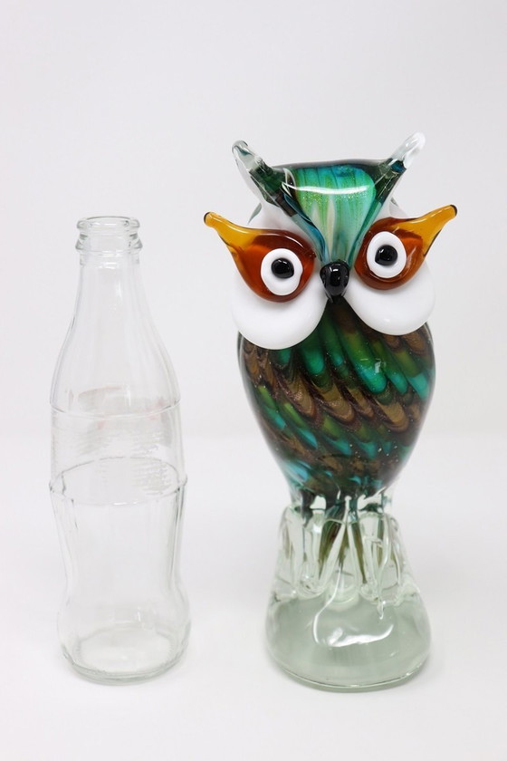 Image 1 of Hibou en verre de Murano, 1980S