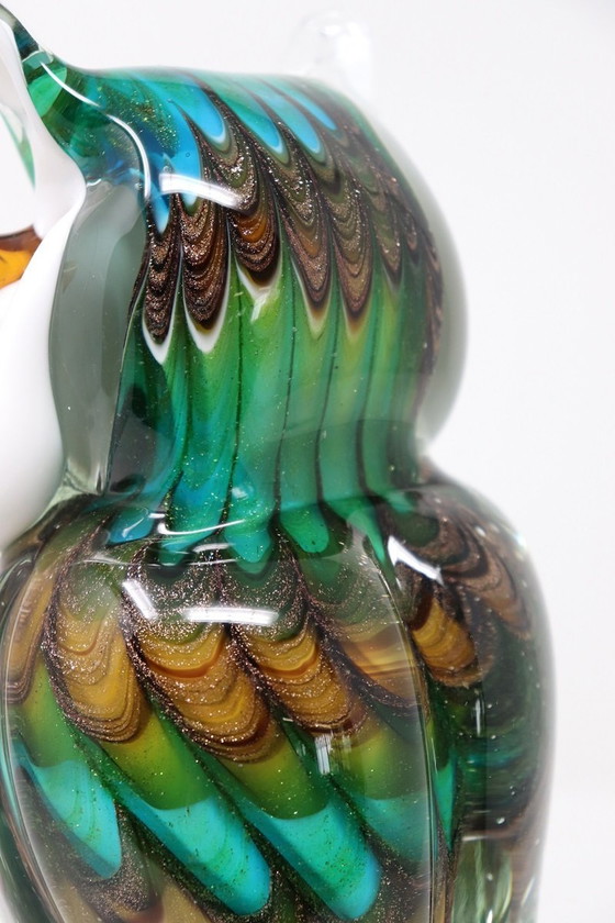 Image 1 of Hibou en verre de Murano, 1980S