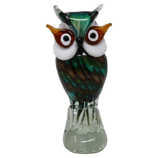 Hibou en verre de Murano, 1980S