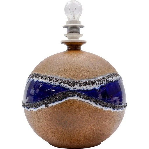 Lampe de table globe vintage en céramique pour Leola, 1960