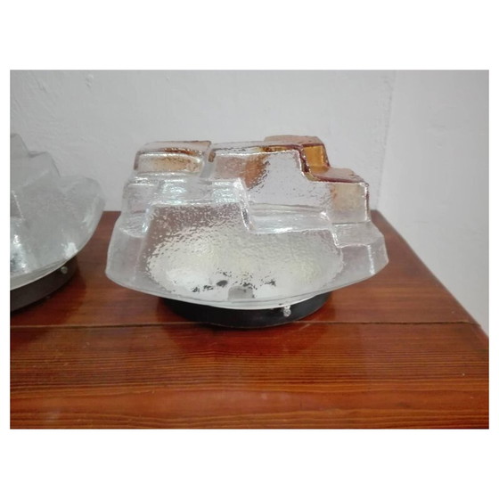 Image 1 of Ensemble d'appliques vintage en verre de Murano - années 1960