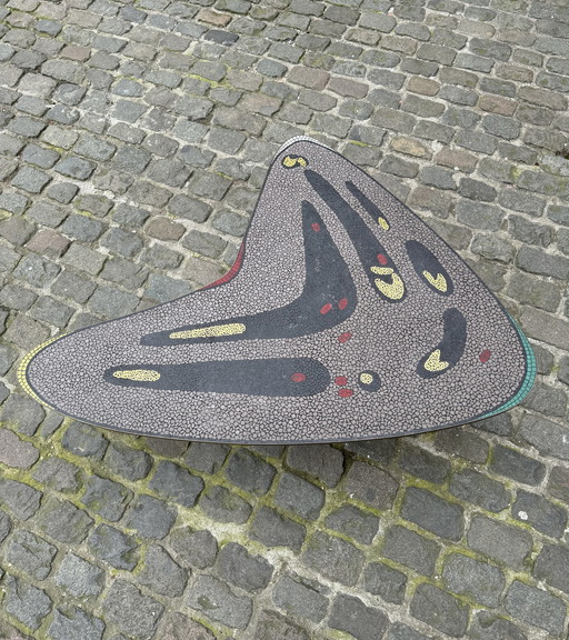 Une Table Basse Boomerang Par Berthold Müller, Allemagne, 1950-1960'S