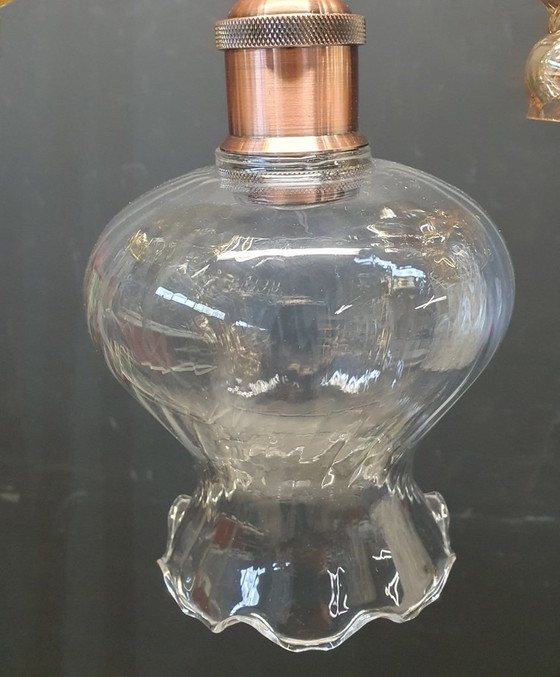 Image 1 of 1987 Lampe pendante en verre vintage