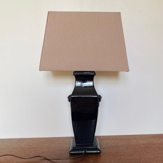 Image 1 of Lampe de table vintage en faïence d'art de Rodez