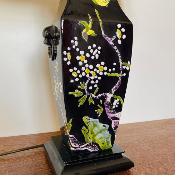 Image 1 of Lampe de table vintage en faïence d'art de Rodez