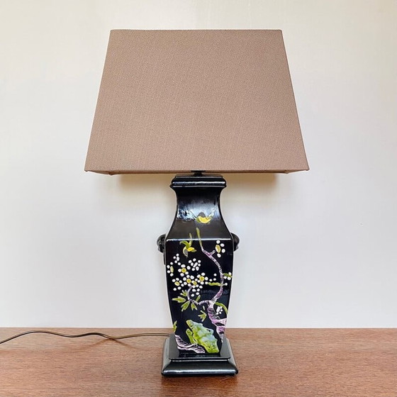 Image 1 of Lampe de table vintage en faïence d'art de Rodez