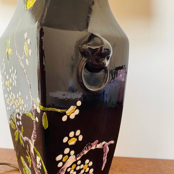 Image 1 of Lampe de table vintage en faïence d'art de Rodez