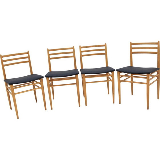 Image 1 of Ensemble de 4 chaises de salle à manger scandinaves vintage