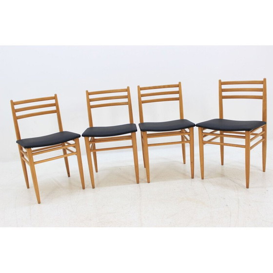 Image 1 of Ensemble de 4 chaises de salle à manger scandinaves vintage
