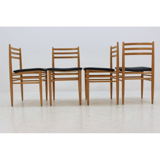 Image 1 of Ensemble de 4 chaises de salle à manger scandinaves vintage