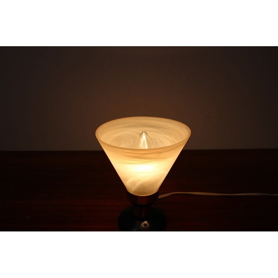 Image 1 of Lampe de table vintage en métal et verre, Allemagne 1970