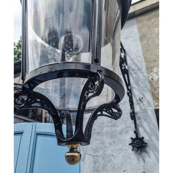 Image 1 of Paire de lanternes vintage "Rue de la Paix" pour Claude Lefebvre, 1980