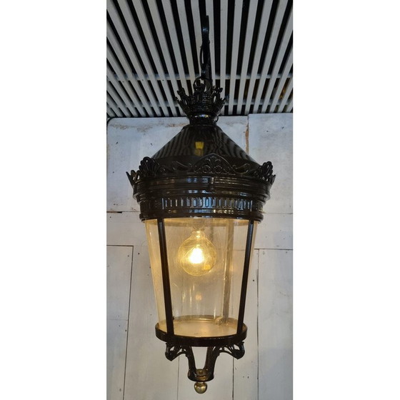 Image 1 of Paire de lanternes vintage "Rue de la Paix" pour Claude Lefebvre, 1980