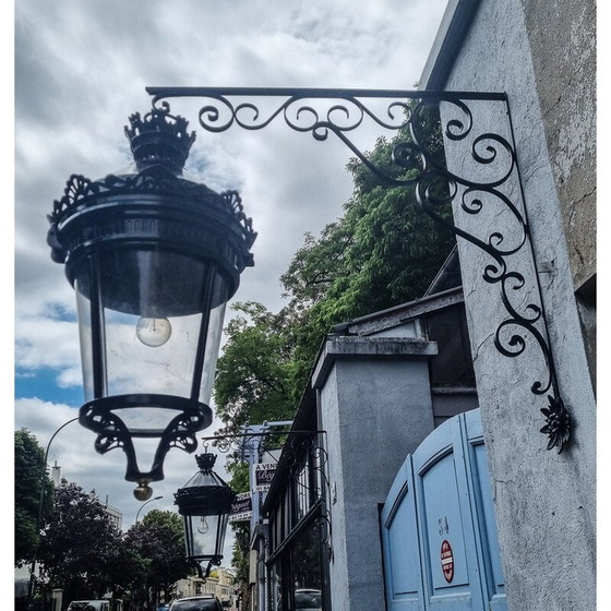 Image 1 of Paire de lanternes vintage "Rue de la Paix" pour Claude Lefebvre, 1980