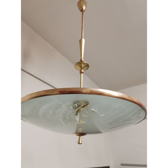 Image 1 of Lampe suspendue italienne vintage par Pietro Chiesa pour Fontana Arte, 1940s