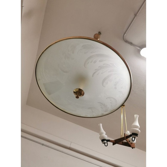 Image 1 of Lampe suspendue italienne vintage par Pietro Chiesa pour Fontana Arte, 1940s