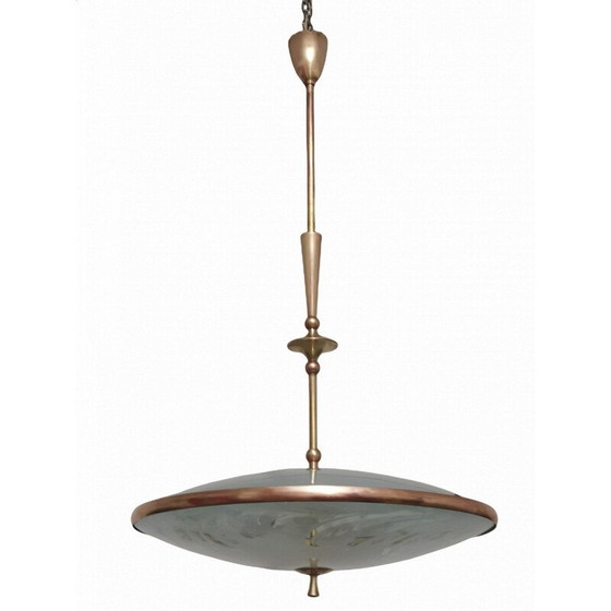 Image 1 of Lampe suspendue italienne vintage par Pietro Chiesa pour Fontana Arte, 1940s