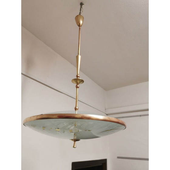 Image 1 of Lampe suspendue italienne vintage par Pietro Chiesa pour Fontana Arte, 1940s