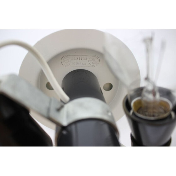 Image 1 of Paire de lampes de table vintage noir et blanc Napako, Tchécoslovaquie 1960