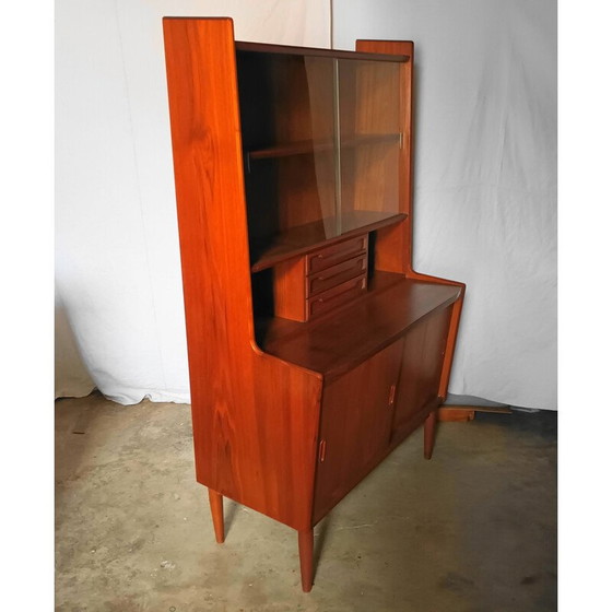 Image 1 of Secrétaire vintage en teck et verre, 1960