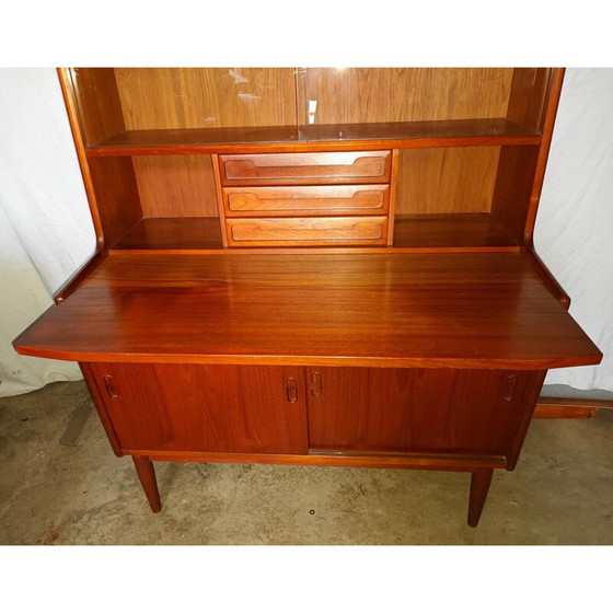 Image 1 of Secrétaire vintage en teck et verre, 1960