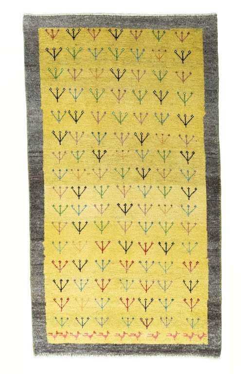 Tapis Gabbeh nomade noué à la main - 162 X 91 cm