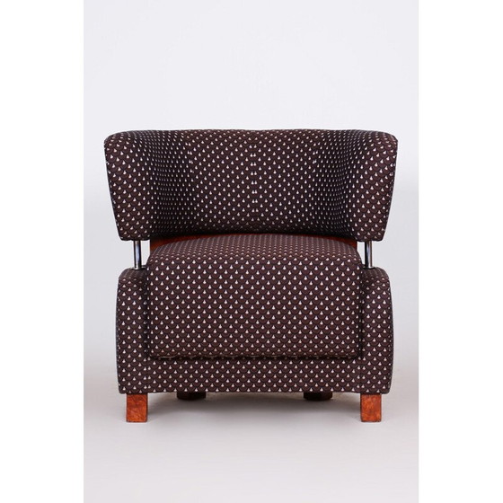 Image 1 of Fauteuil vintage en tissu, France années 1920