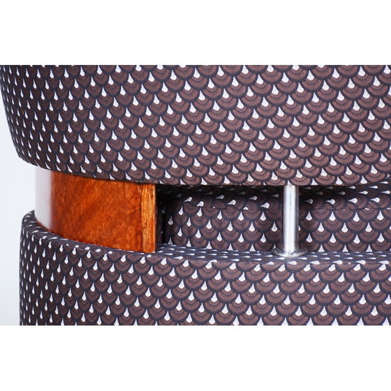 Image 1 of Fauteuil vintage en tissu, France années 1920