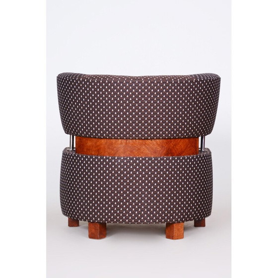 Image 1 of Fauteuil vintage en tissu, France années 1920