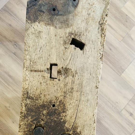 Image 1 of Console vintage en bois brut