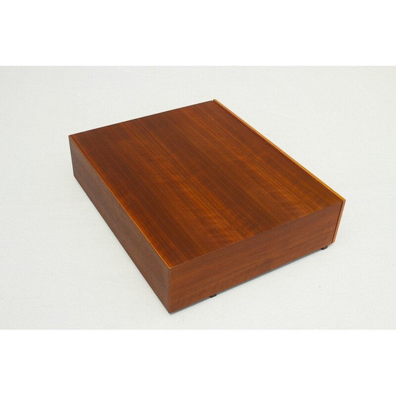 Image 1 of Boîte de rangement pour disques vinyles en bois et aluminium, 1970