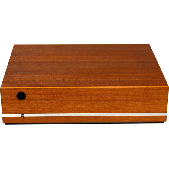 Image 1 of Boîte de rangement pour disques vinyles en bois et aluminium, 1970